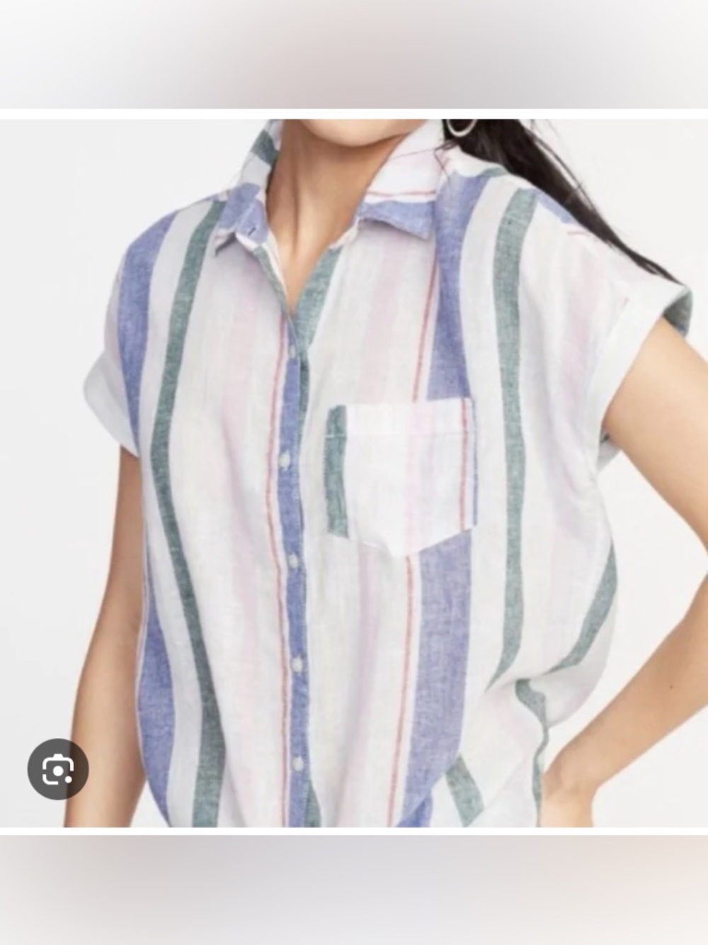 NWT Button Down Striped Top